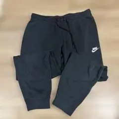 NIKE スウェットパンツ 刺繍ロゴ ブラック 古着