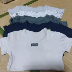 西松屋男児 半袖 肌着 5枚セット 130cm②