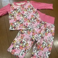 ベビーパジャマ ピンク キャラクター柄 80㎝