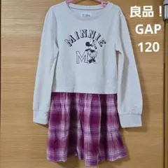 着用少なめ！良品！gap　女の子ワンピース　チュニック　ミニーマウス　120春服
