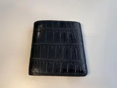 美品】エルメス MC2コペルニクス アリゲーター 二つ折り財布 ブルー 