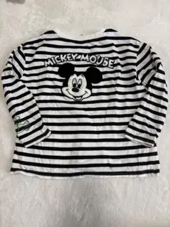 littc ボーダーミッキーマウス 長袖カットソー 120cm