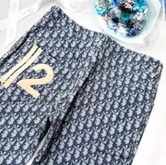 Christian Dior トロッター柄 コットンデニムパンツ バックプリント