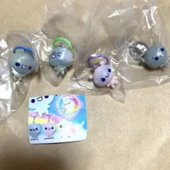 ぷくぷくあわわちゃん ころんとクリアめじるしチャーム☆ 4点まとめ売り