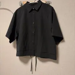 しまむら mysa closet ドロストシャツ ブラック レディース Sのサムネイル