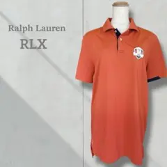 【ラルフローレン RLX】メンズ ゴルフウェア シャツ 半袖 赤 Ｓ 光沢感
