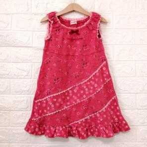 mezzo piano フラワープリントフリルワンピース