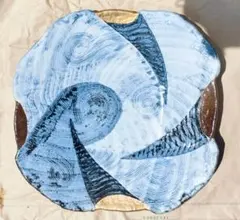 林みちよ　縁レース銀彩皿（No.10）　菓子皿　アート　茶道　婦人画報 林みちよ 縁レース銀彩皿（No.10） 菓子皿 アート 茶道 婦人画報
