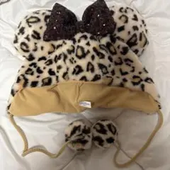 ディズニー ミニー ファンキャップ レオパード ヒョウ柄 ブラウン