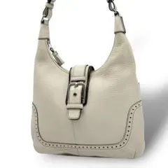 コーチ ソーホー ショルダーバッグ ワンショルダー レザー　シボ革　アイボリー