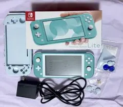 Switch Light ターコイズブルー 本体 箱付き 充電器 ケース