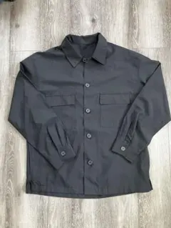 GU 黒 長袖シャツ カバーオール L 美品