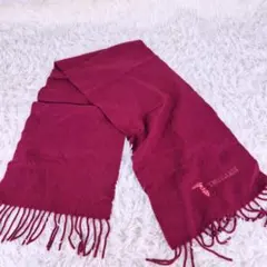 TRUSSARDI トラサルディ マフラー ロゴ 刺繍　無地　フリンジ　ストール