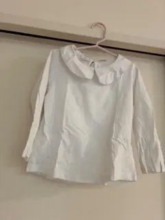 ZARA ホワイト 襟付き 長袖カットソー　3〜4years