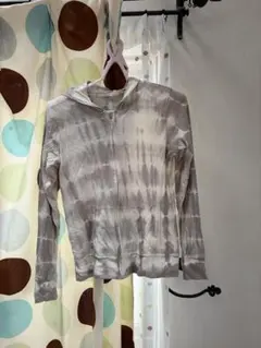 グレー タイダイ柄 パーカー
