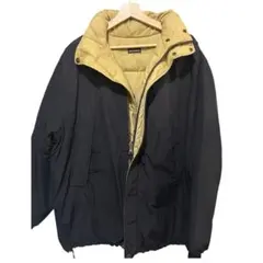 WOOLRICH ／ウールリッチ ダウンジャケット 黒×ベージュ 大きめ