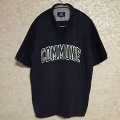 COMME CA COMMUNE ポロシャツ ネイビー Fサイズ