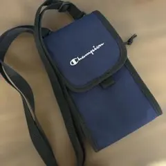 Champion ネックポーチ ショルダーポーチ ネイビー 新品 ミニバッグ