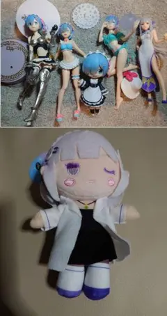 Re:ゼロ 水着　フィギュア レム　エミリア　チャイナ服　リゼロのサムネイル