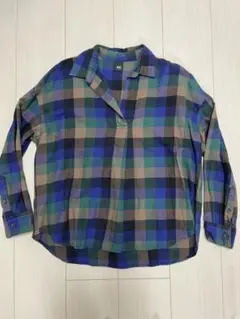 UNIQLO フランネルチェックスキッパーシャツ　Sサイズ