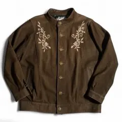 Varde77　レザージャケット　熊ジャン　襟付き　リブ　シボ革　ブラック　1 Varde77 レザージャケット 熊ジャン 襟付き リブ シボ革 ブラック 1