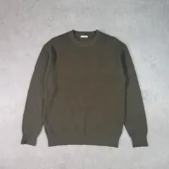 GU オリーブグリーン クルーネックニット