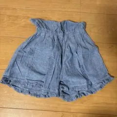 フリル付きライトブルーショートパンツ 100cm