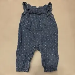 GAPベビー　デニム　水玉模様 フリル付きロンパース 3-6ヶ月　60 サイズ