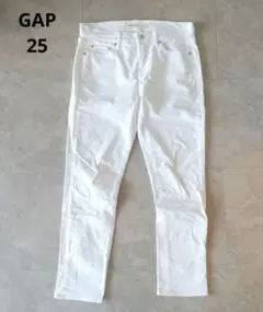Gap ホワイト スリムフィットデニム チノ　カジュアル　1969 25