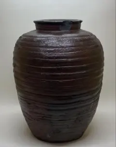専用　室町時代　古備前　波状文壺　高さ約21㎝　東里7-0507① 専用 室町時代 古備前 波状文壺 高さ約21㎝ 東里7-
