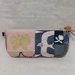 ミナペルホネン　　パッチワーク　マルチポーチ　ハンドメイド