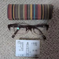 ALOOK メガネ　度あり　ワインレッド系グラデーションフレームのサムネイル
