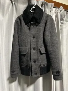 グレー ジャケット アウター ユニセックス レトロ ヴィンテージ 古着 男女兼用