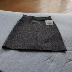 ツイードラップスカート ブラック系