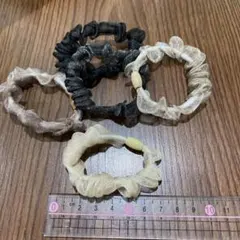 シュシュヘアゴム 5点セットラメ入りのサムネイル