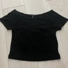 FOREVER 21 リブ 半袖 トップス ブラック S 黒のサムネイル