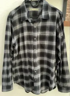 ナノユニバース チェック 長袖 ネルシャツ 未使用 L ☆キーホルダーおまけ付☆