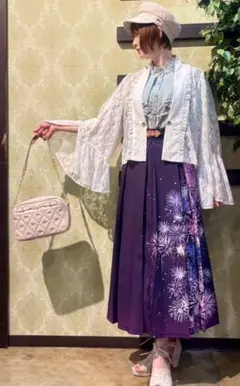 アクシーズファム　ドロストリボン総レースボレロ 　ホワイトのサムネイル