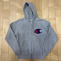 Champion グレー フルジップパーカー、Sサイズ