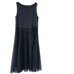 アミアンティーム ラメ ダークグレー ノースリーブ ひざ丈ワンピ　大きめ