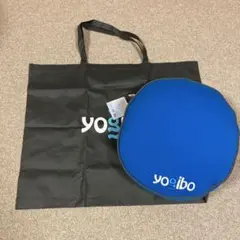 タグ付き未使用品yogibo Round Pillow Logoアクアブルー