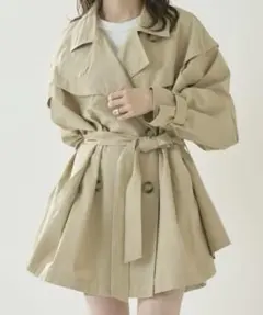 ミスティック　ポンチョジレトレンチコート　2way ベージュ　サイズ2