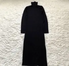 ポロラルフローレン　ウールブレンド ジャージー タートルネック ミディ ドレス