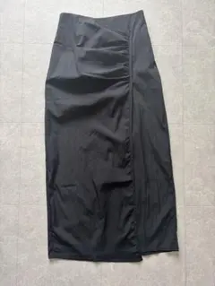 【新品未使用】黒いラップスタイルタイトスカート
