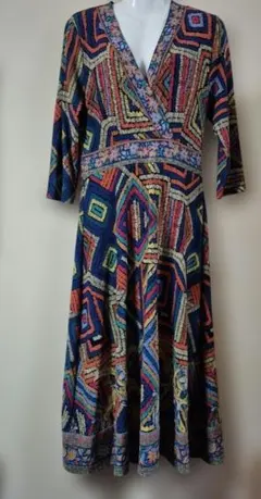 ブージュルード ロングワンピース 幾何学模様