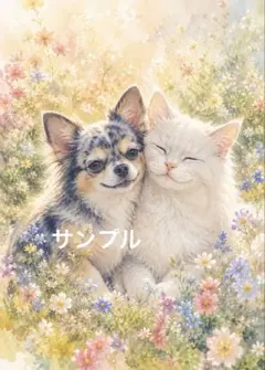 一作限り】桜花畑のクリーム長毛猫 春 花 猫アート H325 - メルカリ