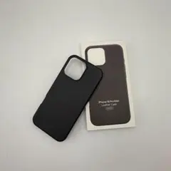 新品　純正互換品-iPhone16pro max レザーケース ブラック　黒