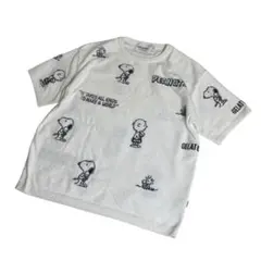 美品✨ジェラートピケ　ルームウェア　モノグラムジャガードプルオーバー　スヌーピー