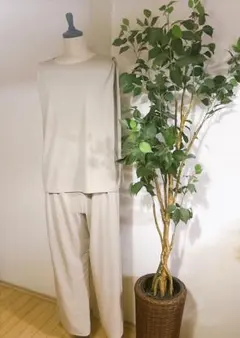 ベージュ ノースリーブ セットアップ ツーピース グレージュ