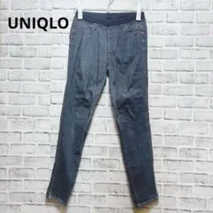 【ユニクロ】デニムパンツ　ジーンズ　ジーパン　ブルー　ウエストゴム　M